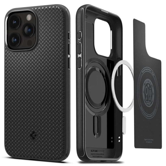 Husa de protectie Spigen Mag Armor, pentru iPhone 15 Pro Max, Senzatie premium la atingere, Tehnologie avansata anti-soc, Matte Black (iPhone 15 Pro Max, ACS06597) by www.silkase.ro