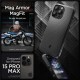 Husa de protectie Spigen Mag Armor, pentru iPhone 15 Pro Max, Senzatie premium la atingere, Tehnologie avansata anti-soc, Matte Black (iPhone 15 Pro Max, ACS06597) by www.silkase.ro