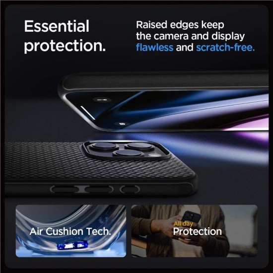 Husa de protectie Spigen Mag Armor, pentru iPhone 15 Pro Max, Senzatie premium la atingere, Tehnologie avansata anti-soc, Matte Black (iPhone 15 Pro Max, ACS06597) by www.silkase.ro