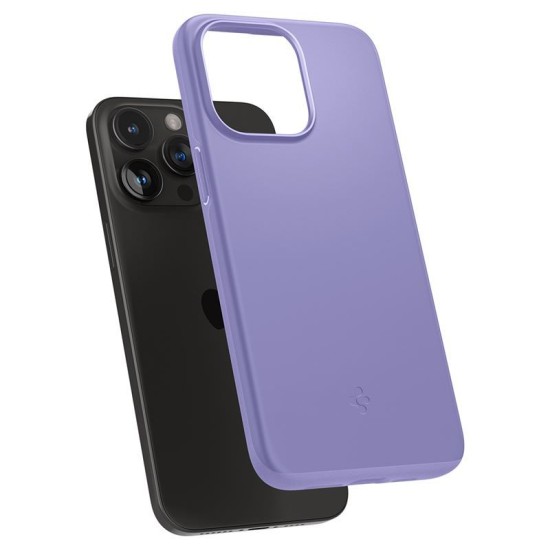 Husa slim Spigen Thin Fit compatibila cu iPhone 15 Pro Purple (iPhone 15 Pro, ACS06692) by www.silkase.ro
