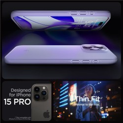 Husa slim Spigen Thin Fit compatibila cu iPhone 15 Pro Purple Husa slim Spigen Thin Fit compatibila cu iPhone 15 Pro Purple