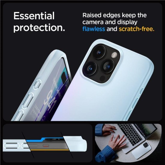 Husa pentru iPhone 15 Pro - Spigen Thin Fit - Mute Blue (Spigen, iPhone 15 Pro) by www.silkase.ro Husa pentru iPhone 15 Pro - Spigen Thin Fit - Mute Blue (iPhone 15 Pro, ACS06693) by www.silkase.ro