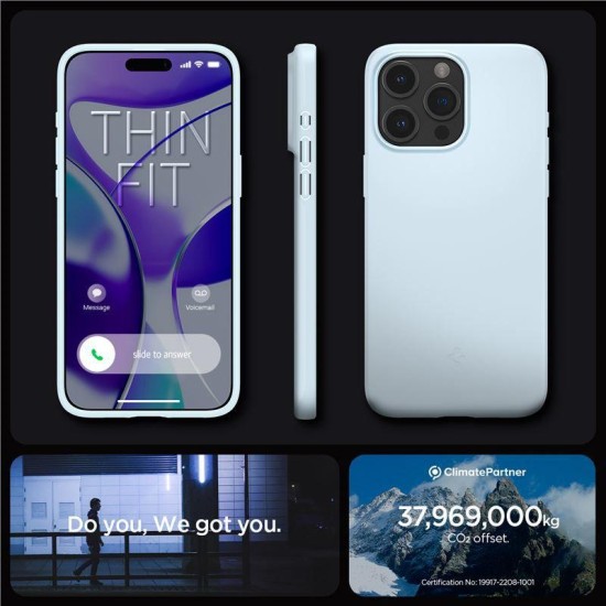Husa pentru iPhone 15 Pro - Spigen Thin Fit - Mute Blue (Spigen, iPhone 15 Pro) by www.silkase.ro Husa pentru iPhone 15 Pro - Spigen Thin Fit - Mute Blue (iPhone 15 Pro, ACS06693) by www.silkase.ro