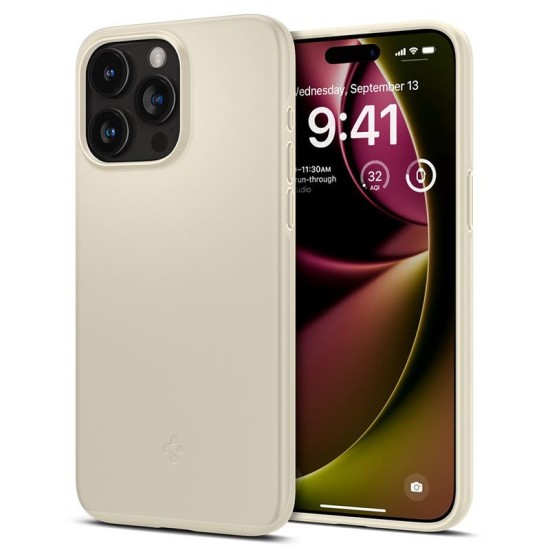 Husa Spigen Thin Fit pentru Apple iPhone 15 Pro Bej (Spigen, iPhone 15 Pro) by www.silkase.ro Husa Spigen Thin Fit pentru Apple iPhone 15 Pro Bej (iPhone 15 Pro, ACS06694) by www.silkase.ro