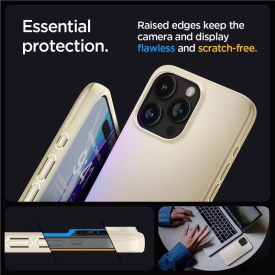 Husa Spigen Thin Fit pentru Apple iPhone 15 Pro Bej (Spigen, iPhone 15 Pro) by www.silkase.ro Husa Spigen Thin Fit pentru Apple iPhone 15 Pro Bej (iPhone 15 Pro, ACS06694) by www.silkase.ro