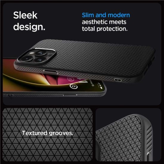 Husa Spigen Liquid Air compatibila cu iPhone 15 Pro Matte Black (Spigen, iPhone 15 Pro) by www.silkase.ro Husa Spigen Liquid Air compatibila cu iPhone 15 Pro Matte Black (iPhone 15 Pro, ACS06704) by www.silkase.ro