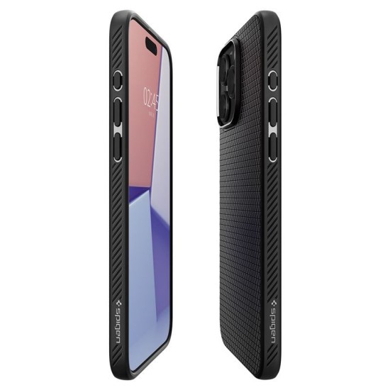 Husa Spigen Liquid Air compatibila cu iPhone 15 Pro Matte Black (Spigen, iPhone 15 Pro) by www.silkase.ro Husa Spigen Liquid Air compatibila cu iPhone 15 Pro Matte Black (iPhone 15 Pro, ACS06704) by www.silkase.ro