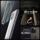 Husa Spigen Ultra Hybrid compatibila cu iPhone 15 Pro Frost Clear (Spigen, iPhone 15 Pro) by www.silkase.ro Husa Spigen Ultra Hybrid compatibila cu iPhone 15 Pro Frost Clear (iPhone 15 Pro, ACS06708) by www.silkase.ro