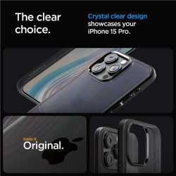 Husa pentru iPhone 15 Pro - Spigen Ultra Hybrid - Frost Black Husa pentru iPhone 15 Pro - Spigen Ultra Hybrid - Frost Black