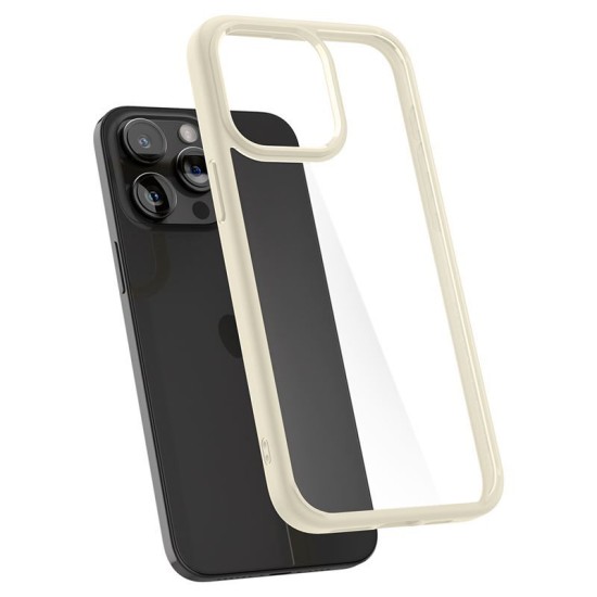 Husa Spigen Ultra Hybrid compatibila cu iPhone 15 Pro Beige (Spigen, iPhone 15 Pro) by www.silkase.ro Husa Spigen Ultra Hybrid compatibila cu iPhone 15 Pro Beige (iPhone 15 Pro, ACS06712) by www.silkase.ro