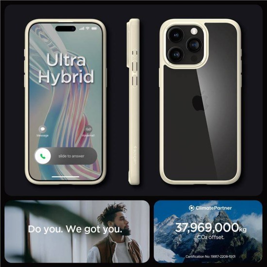Husa Spigen Ultra Hybrid compatibila cu iPhone 15 Pro Beige (Spigen, iPhone 15 Pro) by www.silkase.ro Husa Spigen Ultra Hybrid compatibila cu iPhone 15 Pro Beige (iPhone 15 Pro, ACS06712) by www.silkase.ro