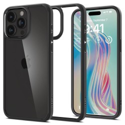 Husa de protectie hibrida Spigen Ultra Hybrid pentru iPhone 15 Pro, negru mat