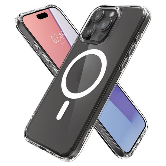 Husa pentru iPhone 15 Pro - Spigen Ultra Hybrid MagSafe - White (iPhone 15 Pro, ACS06719) by www.silkase.ro