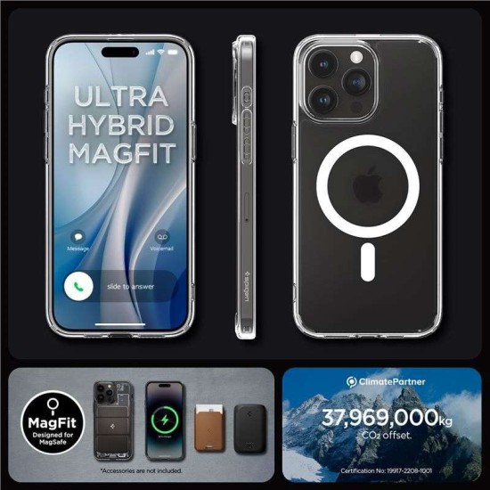 Husa pentru iPhone 15 Pro - Spigen Ultra Hybrid MagSafe - White (iPhone 15 Pro, ACS06719) by www.silkase.ro