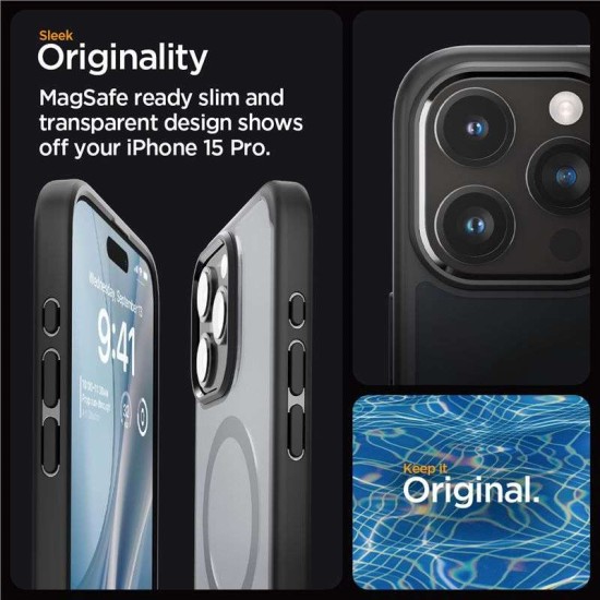 Husa pentru iPhone 15 Pro, Spigen, Policarbonat, Transparent (iPhone 15 Pro, ACS06720) by www.silkase.ro