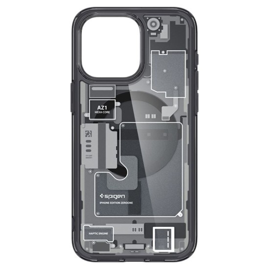 Husa pentru iPhone 15 Pro, Spigen Ultra Hybrid MagSafe Zero One, Black (Spigen, iPhone 15 Pro) by www.silkase.ro Husa pentru iPhone 15 Pro, Spigen Ultra Hybrid MagSafe Zero One, Black (iPhone 15 Pro, ACS06721) by www.silkase.ro