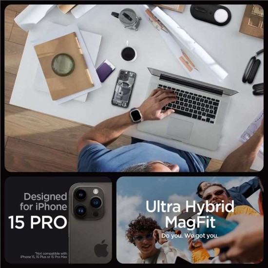 Husa pentru iPhone 15 Pro, Spigen Ultra Hybrid MagSafe Zero One, Black (Spigen, iPhone 15 Pro) by www.silkase.ro Husa pentru iPhone 15 Pro, Spigen Ultra Hybrid MagSafe Zero One, Black (iPhone 15 Pro, ACS06721) by www.silkase.ro