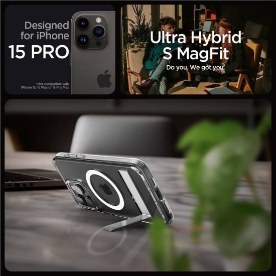 Husa Spigen Ultra Hybrid S MagSafe compatibila cu iPhone 15 Pro Crystal Clear (Spigen, iPhone 15 Pro) by www.silkase.ro Husa Spigen Ultra Hybrid S MagSafe compatibila cu iPhone 15 Pro Crystal Clear (iPhone 15 Pro, ACS06722) by www.silkase.ro