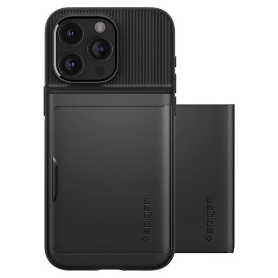 Carcasa Spigen Slim Armor CS pentru Apple Iphone 15 Pro, negru (iPhone 15 Pro, ACS06728) by www.silkase.ro
