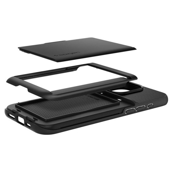 Carcasa Spigen Slim Armor CS pentru Apple Iphone 15 Pro, negru (iPhone 15 Pro, ACS06728) by www.silkase.ro