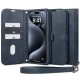 Husa cu snur Spigen Wallet S Pro compatibila cu iPhone 15 Pro Navy Blue (iPhone 15 Pro, ACS06741) by www.silkase.ro