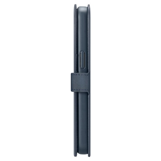 Husa cu snur Spigen Wallet S Pro compatibila cu iPhone 15 Pro Navy Blue (iPhone 15 Pro, ACS06741) by www.silkase.ro
