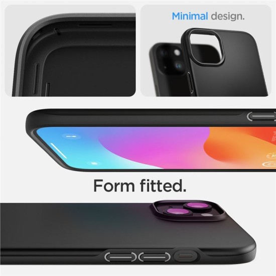Husa pentru iPhone 15, Spigen Thin Fit, Black (Spigen, iPhone 15 Pro) by www.silkase.ro Husa pentru iPhone 15, Spigen Thin Fit, Black (iPhone 15 Pro, ACS06776) by www.silkase.ro