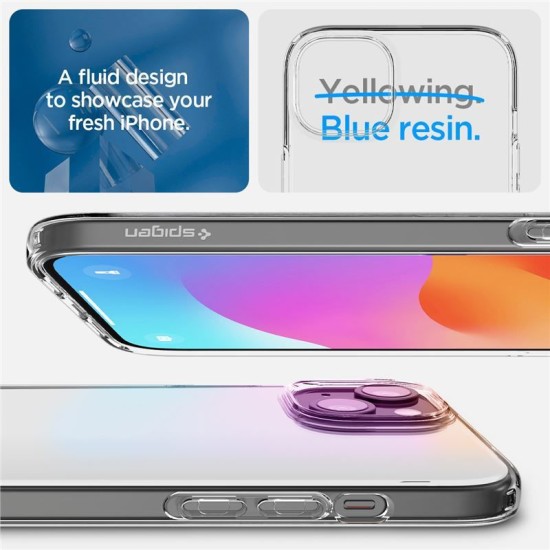 Husa pentru iPhone 15 - Spigen Liquid Crystal - Clear (iPhone 15, ACS06786) by www.silkase.ro