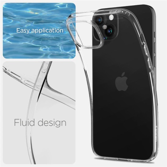 Husa pentru iPhone 15 - Spigen Liquid Crystal - Clear (iPhone 15, ACS06786) by www.silkase.ro