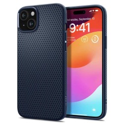 Husa pentru iPhone 15 - Spigen Liquid Air - Navy Blue