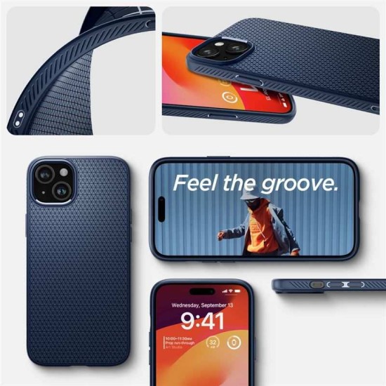 Husa pentru iPhone 15 - Spigen Liquid Air - Navy Blue (Spigen, iPhone 15) by www.silkase.ro Husa pentru iPhone 15 - Spigen Liquid Air - Navy Blue (iPhone 15, ACS06791) by www.silkase.ro