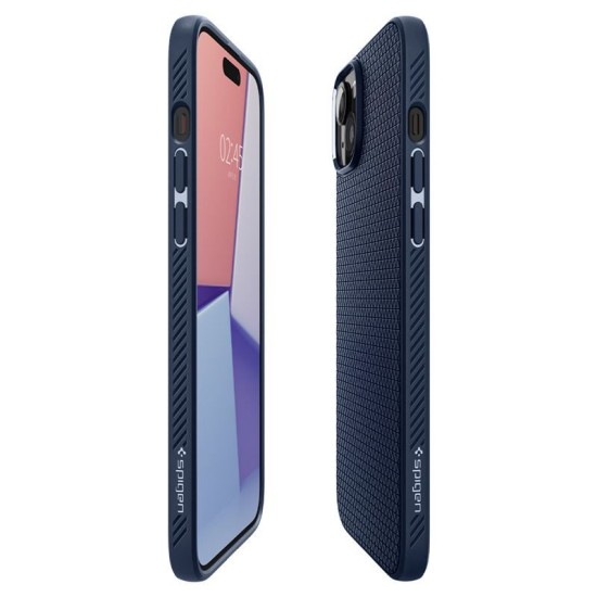 Husa pentru iPhone 15 - Spigen Liquid Air - Navy Blue (Spigen, iPhone 15) by www.silkase.ro Husa pentru iPhone 15 - Spigen Liquid Air - Navy Blue (iPhone 15, ACS06791) by www.silkase.ro