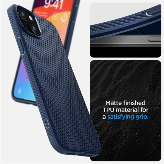 Husa pentru iPhone 15 - Spigen Liquid Air - Navy Blue (Spigen, iPhone 15) by www.silkase.ro Husa pentru iPhone 15 - Spigen Liquid Air - Navy Blue (iPhone 15, ACS06791) by www.silkase.ro