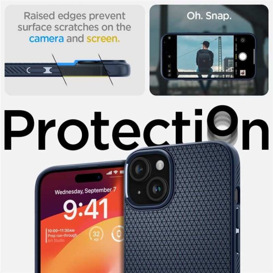 Husa pentru iPhone 15 - Spigen Liquid Air - Navy Blue (Spigen, iPhone 15) by www.silkase.ro Husa pentru iPhone 15 - Spigen Liquid Air - Navy Blue (iPhone 15, ACS06791) by www.silkase.ro