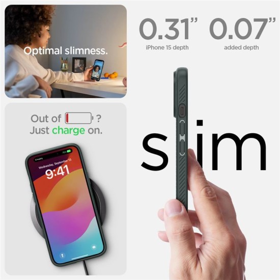 Husa pentru iPhone 15 - Spigen Liquid Air - Abyss Green (Spigen, iPhone 15) by www.silkase.ro Husa pentru iPhone 15 - Spigen Liquid Air - Abyss Green (iPhone 15, ACS06792) by www.silkase.ro