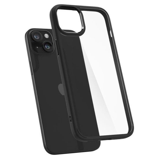 Husa Spigen Ultra Hybrid pentru iPhone 15, matte black (iPhone 15, ACS06799) by www.silkase.ro