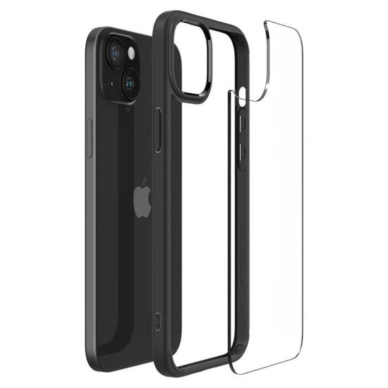 Husa Spigen Ultra Hybrid pentru iPhone 15, matte black (iPhone 15, ACS06799) by www.silkase.ro