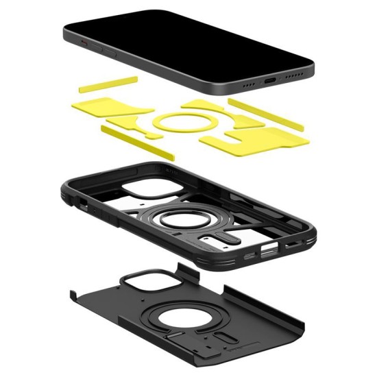 Husa MagSafe pentru iPhone 15, Spigen, Policarbonat, Negru (Spigen, iPhone 15) by www.silkase.ro Husa MagSafe pentru iPhone 15, Spigen, Policarbonat, Negru (iPhone 15, ACS06811) by www.silkase.ro