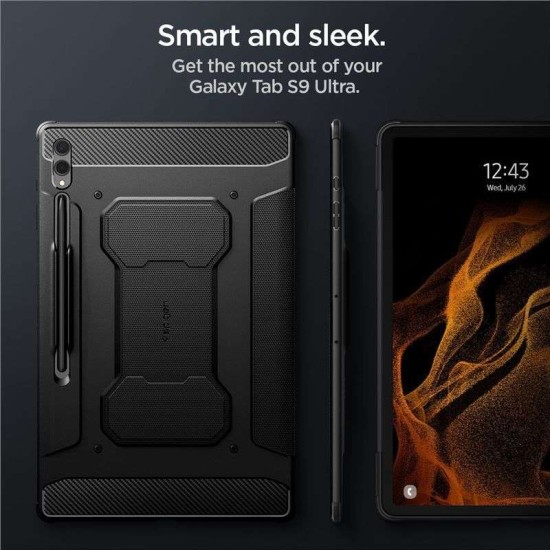 Husa de protectie tableta Spigen, Rugged Armor pentru Samsung Galaxy TAB S8 ULTRA/ S9 ULTRA 14.6, Negru (Spigen, Ingredi) by www.silkase.ro Husa de protectie tableta Spigen, Rugged Armor pentru Samsung Galaxy TAB S8 ULTRA/ S9 ULTRA 14.6, Negru (Ingredi, ACS06538) by www.silkase.ro