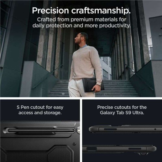 Husa de protectie tableta Spigen, Rugged Armor pentru Samsung Galaxy TAB S8 ULTRA/ S9 ULTRA 14.6, Negru (Spigen, Ingredi) by www.silkase.ro Husa de protectie tableta Spigen, Rugged Armor pentru Samsung Galaxy TAB S8 ULTRA/ S9 ULTRA 14.6, Negru (Ingredi, ACS06538) by www.silkase.ro