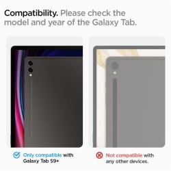 Husa de protectie tableta Spigen, Tough Armor pentru Samsung Galaxy TAB S9+ PLUS 12.4 X810/ X816B, Negru