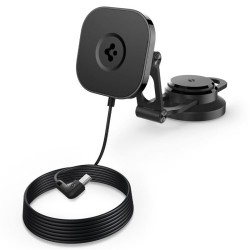 Suport auto Spigen OneTap Pro ITT90W-3 Qi 7.5W pentru Tesla Model 3 / Y / X / S pentru iPhone cu magnet, negru
