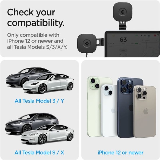Suport auto Spigen OneTap Pro ITT90W-3 Qi 7.5W pentru Tesla Model 3 / Y / X / S pentru iPhone cu magnet, negru (Spigen, Suport auto) by www.silkase.ro Suport auto Spigen OneTap Pro ITT90W-3 Qi 7.5W pentru Tesla Model 3 / Y / X / S pentru iPhone cu magnet, negru (Suport auto, ACP06860) by www.silkase.ro
