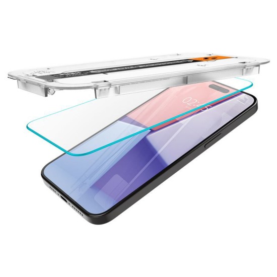 Set 2 folii sticla cu sistem de montare Case friendly Spigen GLAStR EZ FIT compatibil cu iPhone 15 Pro Max (Spigen, Ingredi) by www.silkase.ro Set 2 folii sticla cu sistem de montare Case friendly Spigen GLAStR EZ FIT compatibil cu iPhone 15 Pro Max (Ingredi, AGL06872) by www.silkase.ro