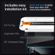 Set 2 folii sticla cu sistem de montare Case friendly Spigen GLAStR EZ FIT compatibil cu iPhone 15 Pro Max Privacy (Ingredi, AGL06874) by www.silkase.ro