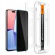 Set 2 folii sticla cu sistem de montare Case friendly Spigen GLAStR EZ FIT compatibil cu iPhone 15 Pro Max Privacy (Ingredi, AGL06874) by www.silkase.ro