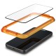 Set 2 folii de sticla securizate, Spigen, Pentru iPhone 15 Pro Max, Negru/Transparent (Ingredi, AGL06875) by www.silkase.ro