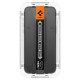 Set 2 folii sticla cu sistem de montare Spigen GLAStR EZ FIT compatibil cu iPhone 15 Pro Black (Ingredi, AGL06893) by www.silkase.ro