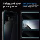 Set 2 folii sticla cu sistem de montare Case friendly Spigen GLAStR EZ FIT compatibil cu iPhone 15 Pro Privacy (Ingredi, AGL06894) by www.silkase.ro