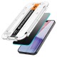 Set 2 folii sticla cu sistem de montare Case friendly Spigen GLAStR EZ FIT compatibil cu iPhone 15 Pro Privacy (Ingredi, AGL06894) by www.silkase.ro